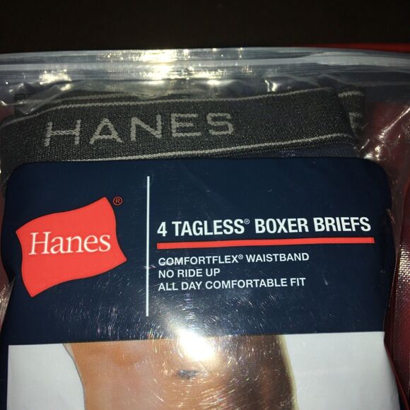 New (4) Pack Hanes Men’s Comfort-flex Tagless Boxer Briefs - Size M - MultiColor - Picture 2 of 6